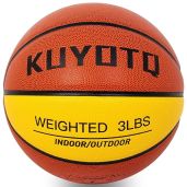 KUYOTQ 3lbs Weighted Basketball - Improve Dribbling, Passing & Rebounding Skills | Indoor/Outdoor Size 7 Trainer