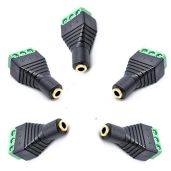 Buy Kework 3.5mm 3 Pole Female Jack to 3-Screw Green Terminal Audio Adapter - Fast Shipping!