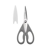 KitchenAid All-Purpose Kitchen Shears - Durable Stainless Steel, Dishwasher Safe, Soft Grip Handle, 8.72 Inch, Gray