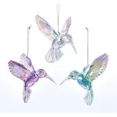 Shop Kurt Adler T2031 Iridescent Hummingbird Ornaments - Purple, Blue & Clear - Perfect for Christmas Decor!