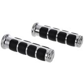 Upgrade Your Honda Gold Wing: Kuryakyn 6180 ISO Handlebar Grips (1975-2017) - Chrome, Premium Comfort