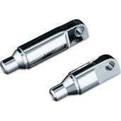 "Upgrade Your Ride: Kuryakyn 8064 Chrome ISO Footpeg Extensions for Motorcycles - 2.5" Male Mount, 1 Pair"