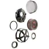 Upgrade Your Harley with Kuryakyn 9550 Mach 2 Air Cleaner - Gloss Black Filter Assembly
