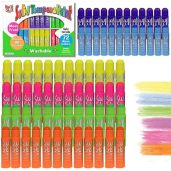 Kwik Stix Solid Tempera Paints Original Size Neon Colors Set of 72 for Vibrant Art Projects