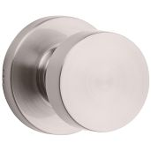 Kwikset Pismo Satin Nickel Passage Door Knob - Non-Locking Handle with Microban for Closets & Hallways