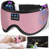 LC-dolida Sleep Mask with Bluetooth Headphones, Sleep Headphones Bluetooth Sleep Mask 3D Sleeping Headphones for Side Sleepers Best Gift and Travel