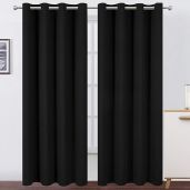 LEMOMO Blackout Curtains Set of 2 Panels 66 x 95 inch Thermal Insulated Room Darkening Curtains for Bedroom