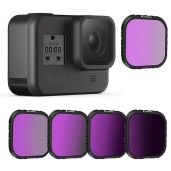 Upgrade Your GoPro Hero 8: LENSKINS 4-Pack ND & CPL Filter Kit for Stunning Photos & Videos