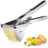 Heavy Duty LHS Stainless Steel Potato Ricer & Masher - Ergonomic, Extra Large, Dishwasher Safe