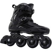 LIKU Black Professional Inline Skates for Men & Women - Unisex Sizes 10.5 & 11.5