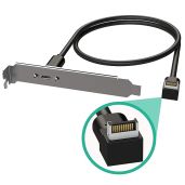 LINKUP USB 3.2 Gen 2x2 20Gbps USB-C Internal Panel Cable - 40cm Extension Adapter with PCI Bracket