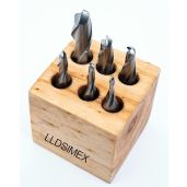 LLDSIMEX M2 HSS 6PC Ball End Mill Set Two Flute Sizes 1/8 3/16 1/4 5/16 3/8 1/2 for Precision Machining