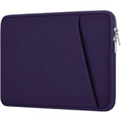 15.6 Inch Laptop Sleeve Case Shockproof Protective Cover Portable Bag for HP Dell Asus Lenovo Notebook with Front Pocket Purple
