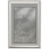 Lawrence Frames Verona 8x12 Metal Silver Picture Frame with Beads - Elegant Home Decor