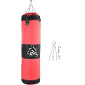 Buy Heavy Leather Punching Bag - Second Hand MMA Kickboxing Sandbag for Kids & Adults (1m Red) - Perfect for Training!