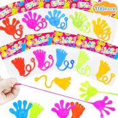 Leetous Sticky Hands Bulk Party Favors 100 PCS Fun Toys Gifts for Kids Easter Egg Basket Fillers Non Candy Treats for Boys and Girls