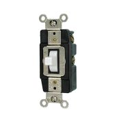 Leviton 1256 15 Amp Toggle Switch - Heavy Duty Momentary Contact, Grounding, White, 120/277 Volt