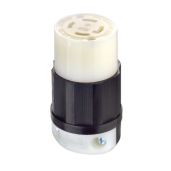 Leviton 2713 30 Amp Locking Connector - NEMA L14-30R, 125/250V, Industrial Grade, Black-White