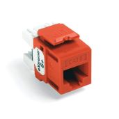 Leviton 61110-RO6 Extreme 6+ QuickPort Connector - CAT 6, Orange | High-Speed Networking Solution