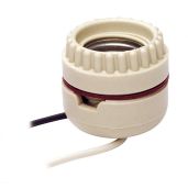 Leviton 8101 019-0-000 Keyless Lamp Holder - 1-Circuit, 660W, Medium, White - Easy Installation & Durable Design
