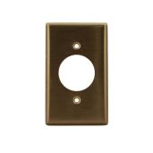 Leviton 84020-40 Stainless Steel 1-Gang Locking Wallplate - Durable Device Receptacle for Standard Size Mounting