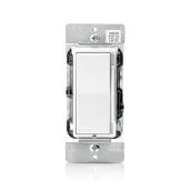 Leviton Decora Slide Dimmer Switch for LED, Halogen & Incandescent Bulbs - DSL06-1LZ in White with Faceplates
