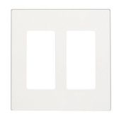Leviton Decora Two Gang Screwless Wall Plate (C22-80309-0SW) - Stylish & Easy Installation