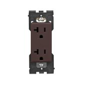 Leviton RER20-WB Renu 20-Amp Tamper-Resistant Outlet in Walnut Bark - Safe & Stylish Electrical Solution