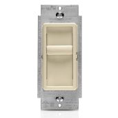 Leviton SureSlide Dimmer Switch 6672-1LT for LED, Halogen & Incandescent Bulbs - Light Almond Finish