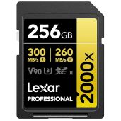 Lexar 256GB Professional 2000x SDXC Card: UHS-II, 8K Video, 300MB/s for DSLR & Cinema Cameras