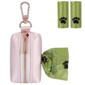 Lionet Paws Cute Dog Poop Bag Holder with Matching Collar and Leash Dispenser for Convenient Dog Waste Management