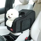 Loapooet Center Console Dog Car Seat for Small Dogs and Cats Comfortable and Safe Travel Solution