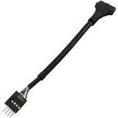 Longdex 2PCS USB 3.0 to USB 2.0 Adapter Cable - 20 Pin Female to 9-Pin Male for Motherboard