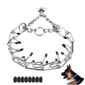 Love Dream Dog Prong Training Collar Adjustable Metal Choke Collar with Comfort Tips for Small Medium Large Dogs