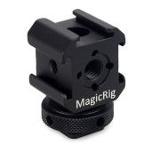 MAGICRIG 3-Side Cold Shoe Mount Adapter for Cameras - Perfect for Flash, LED Lights, Microphones & Monitors