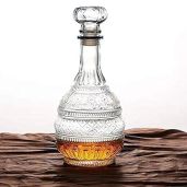 MDLUU Glass Liquor Decanter with Airtight Stopper for Whiskey Vodka Bourbon 34oz Perfect for Home Bar Party Decor Gift