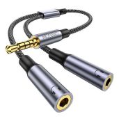Buy MOSWAG 3.5mm Headphone Mic Splitter Y Adapter - Dual Female to Male Audio Cable for Headsets