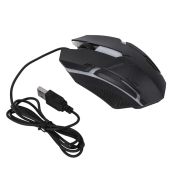 MS11 Wired Mouse 1600DPI Ergonomic Backlight USB Gaming Mouse for Notebook PC Laptop Office Use with 2 Buttons and 1 Wheel