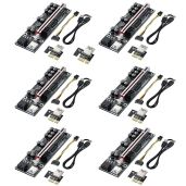 Buy MZHOU 6-Pack PCI-E 1X to 16X Riser Card for Bitcoin & Ethereum Mining - High-Performance Adapter