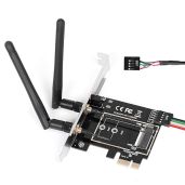 Upgrade Your WiFi: MZHOU M.2 NGFF to PCI-E 1X Wireless Network Card Adapter with Dual-Band Antenna