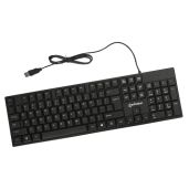 Manhattan Wired Computer Keyboard - 104 Keys, USB-A, Foldable Stands, Windows & PC Compatible - 3 Yr Warranty