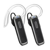 Buy Marnana Bluetooth Headset 2-Pack: 18H Playtime, Noise Cancelling Mic for iPhone, Samsung, Android - Perfect for Truck Drivers!