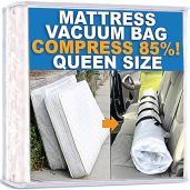 Leakproof Mattress Vacuum Bag for Moving: Double Zip Seal for Memory Foam & Inner Spring - Ideal for Storage & Returns (Queen/Full/XL)