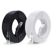Maximm Cat 6 Ethernet Cable 30ft (2-Pack) - High-Speed 10Gbps LAN & Internet Cable - UTP, 550MHz, Black & White
