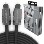 Monster M-Series 1000 Fiber Optical Audio Toslink Cable 9.8ft with Gold Connectors for Sound Bar