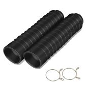 Motorcycle Fork Cover & Rubber Shock Absorber Boot - 205x42mm Front Fork Guards (Black) - Durable Protection