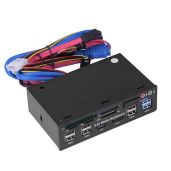 "Multi Card Reader 5.25" Media Dashboard USB 3.0/2.0 Hub with eSATA & Audio - Fast Data Transfer & Easy Access"