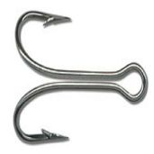 Buy Mustad Double Hook Nickel 3/0 - Durable Fishing Hooks for Ultimate Performance