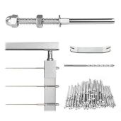 "Muzata 50 Pack Cable Railing Kit: T316 Stainless Steel Hand Swage Tensioners for 1/8" Cable Railing Systems"