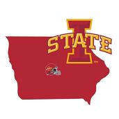 Iowa State Cyclones Home State Decal Team Color One Size NCAA Siskiyou Sports Fan Shop